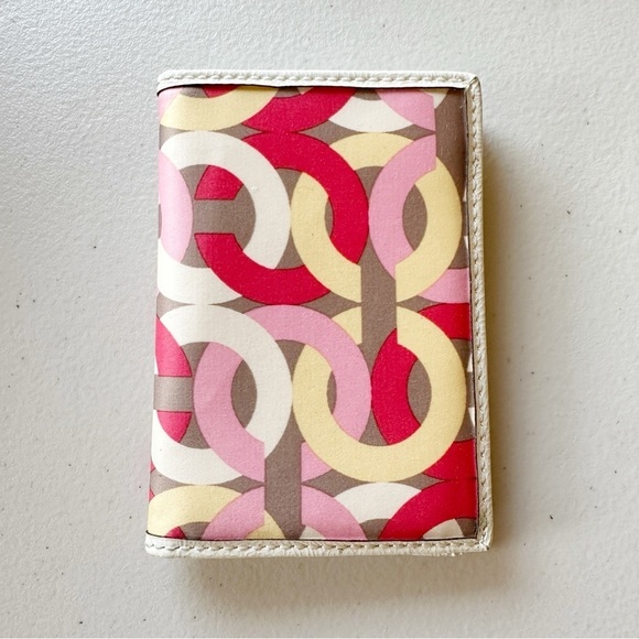 Coach Kristin Op Art Chain Link Satin Wallet Card Case - Picture 9 of 9